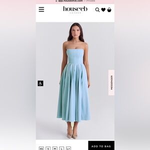 House of CB Audrey Tuscan Blue Midi Dress